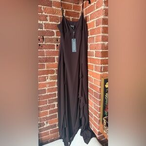 White Fox Boutique Summer Solstice Maxi Dress in Chocolate